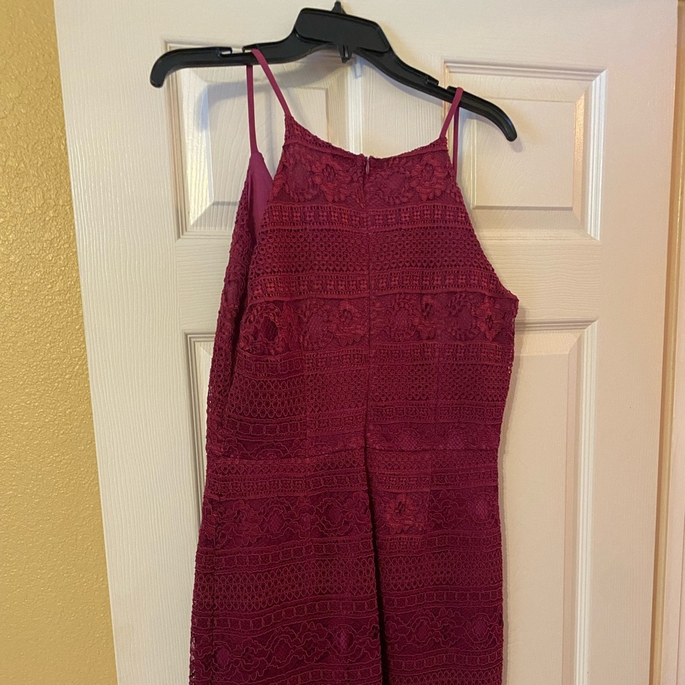 Burgundy lace cocktail dress. Never worn
